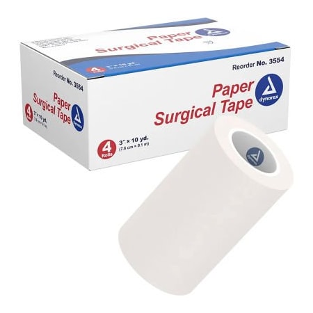 Dynarex Dynarex Paper Surgical Tape, 3inW x 10 yards, Pack of 48 3554